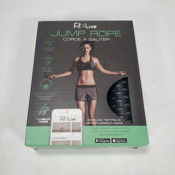 Jump Rope Fit2Live Adjustable 9 Foot Gym Workout Brand New In Box -Workout App - Picture 2 of 4